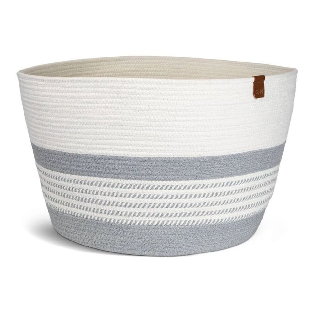 Open Box - CleverMade -  XL Rope Basket Stone Gray Gray